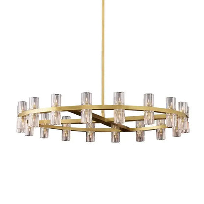 Luxury crystal black gold pendant light living room chandelier
