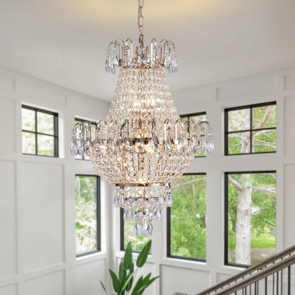 DecorBites™ Luxury Crystal Chandelier Copper Color 7-Light Fixture