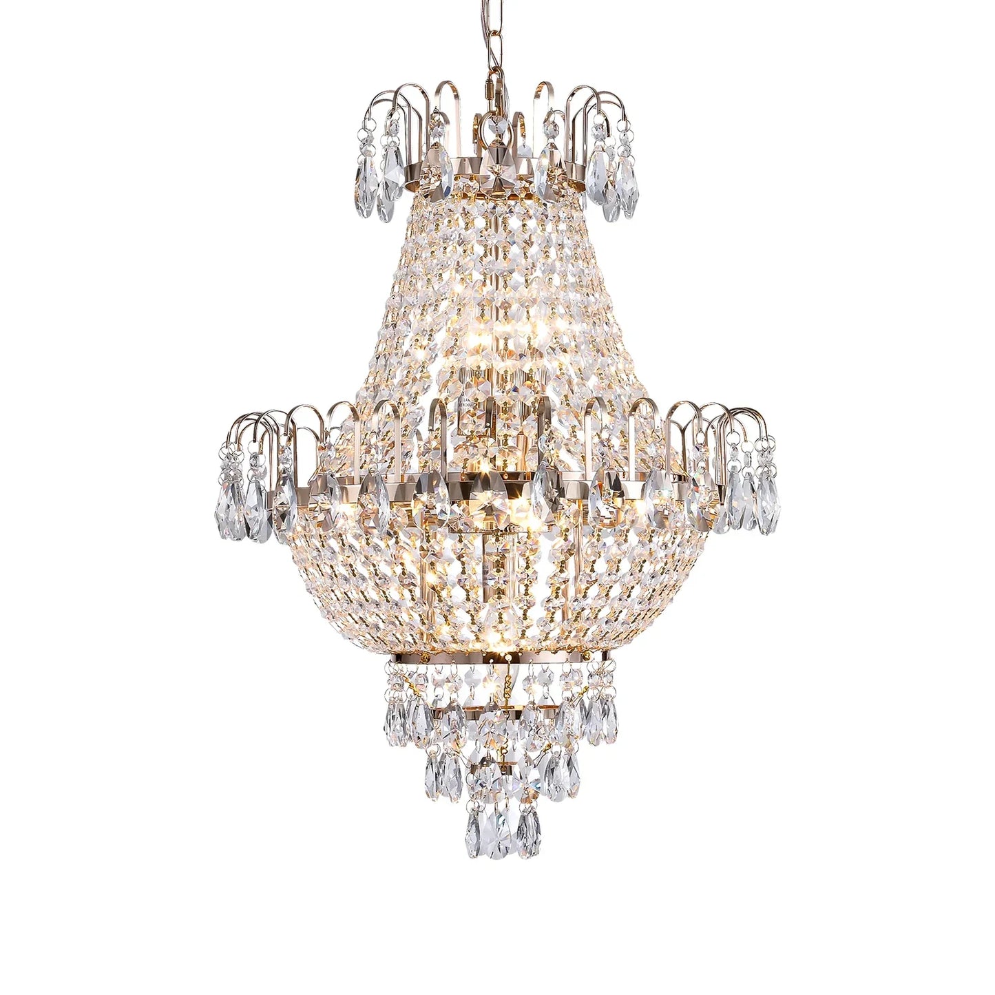 DecorBites™ Luxury Crystal Chandelier Copper Color 7-Light Fixture