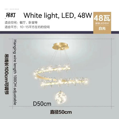 Luxury crystal gold ceiling chandelier living room butterfly lamp