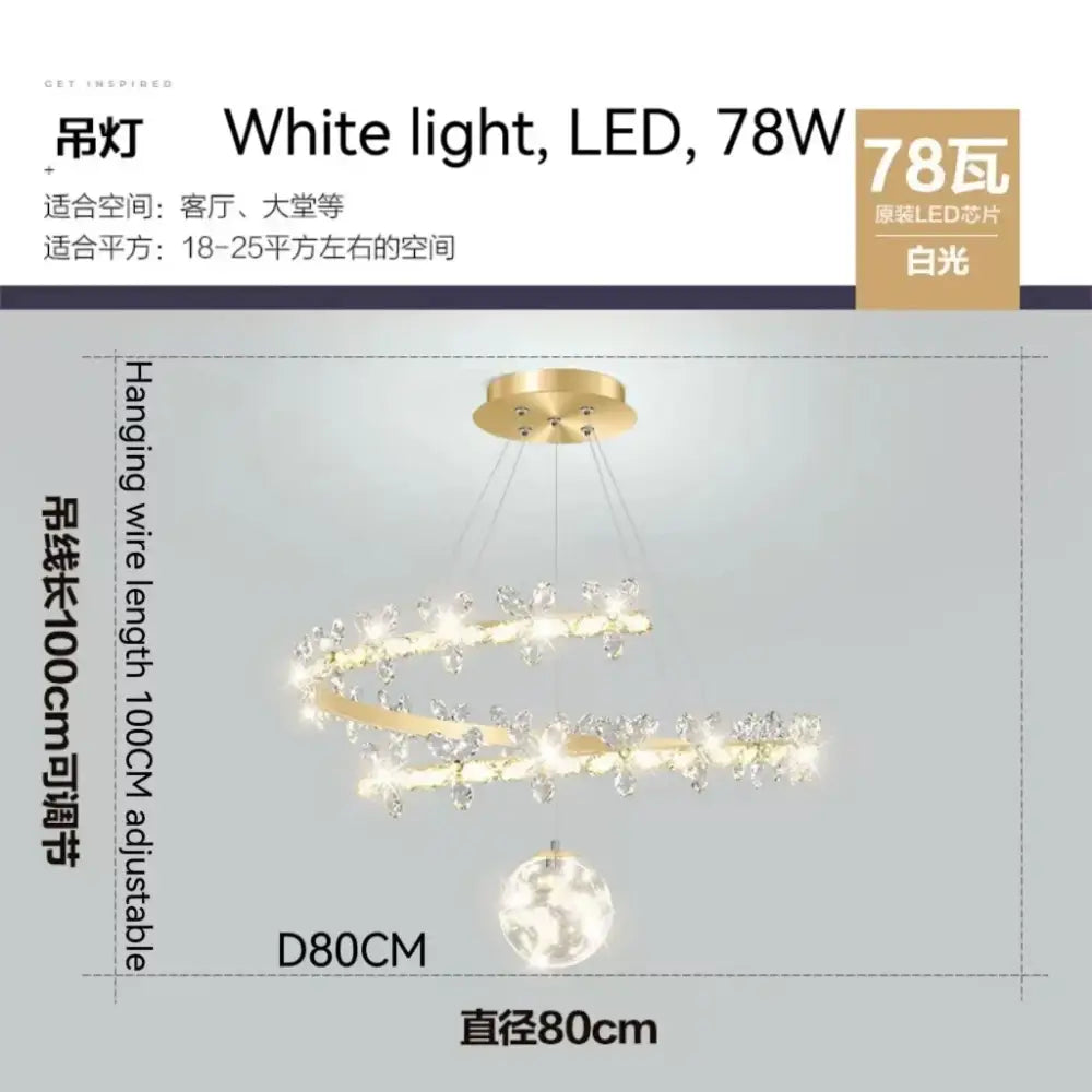 Luxury crystal gold ceiling chandelier living room butterfly lamp