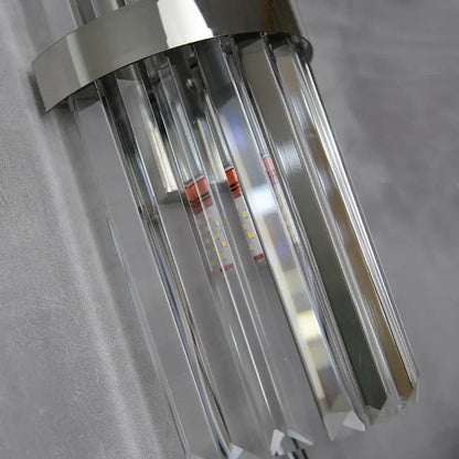 Luxury crystal golden wall lamp living room glass sconce