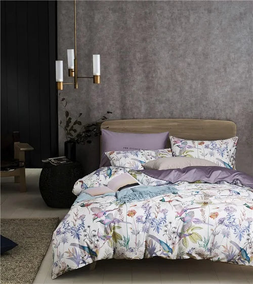 DecorBites™ Luxury Egyptian Cotton Bedding Set - Flamingo Leaf