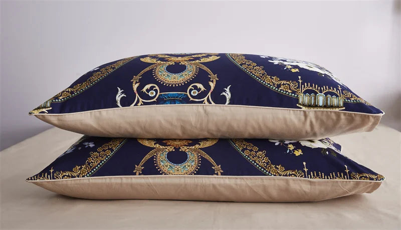 DecorBites™ Luxury Egyptian Cotton Bedding Set - Flamingo Leaf