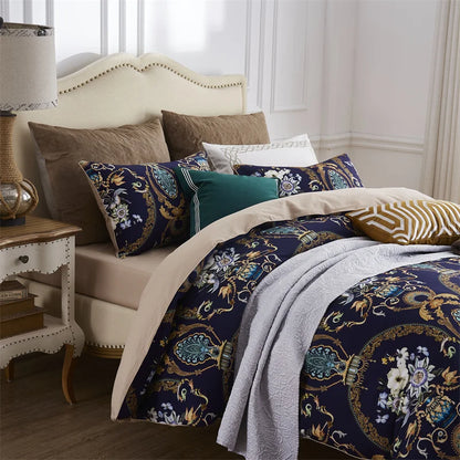 DecorBites™ Luxury Egyptian Cotton Bedding Set - Flamingo Leaf Pattern