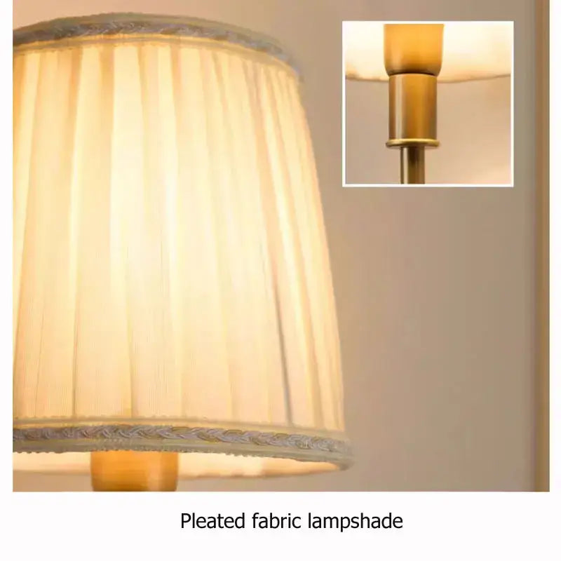 Luxury european brass copper wall lamp bedroom crystal sconce