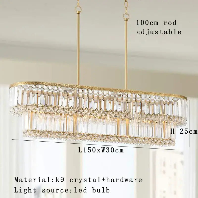Luxury gold and amber crystal round pendant lights living room