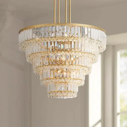 Luxury gold and amber crystal round pendant lights living room