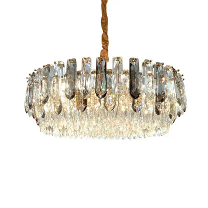 Luxury gold and bronze crystal modern pendant light for dining room