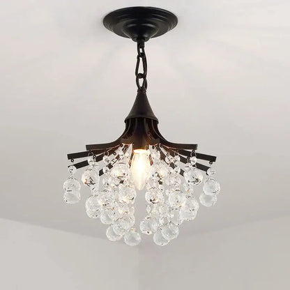 Luxury gold & black crystal pendant light dining room chandelier