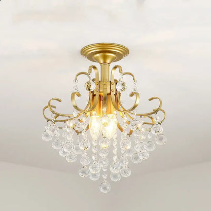 Luxury gold & black crystal pendant light dining room chandelier