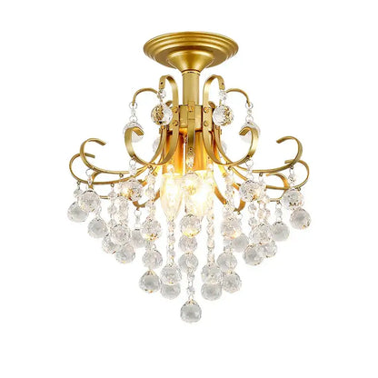 Luxury gold & black crystal pendant light dining room chandelier