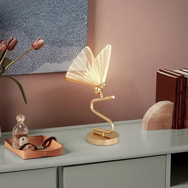 Luxury gold butterfly floor lamp living room led lighting fixture