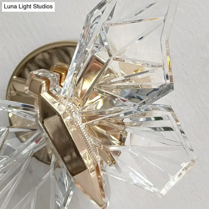 Luxury gold butterfly wall lamp for bedroom lighting