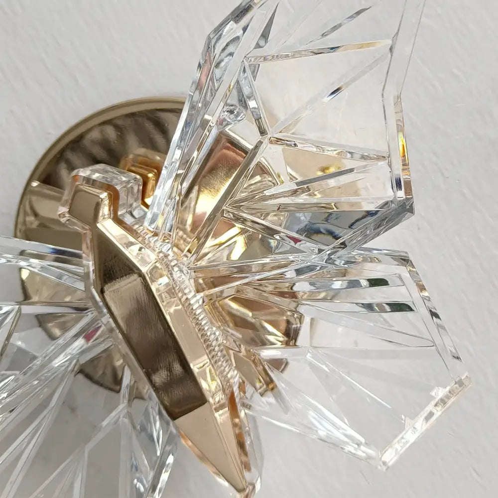 Luxury gold butterfly wall lamp for bedroom lighting