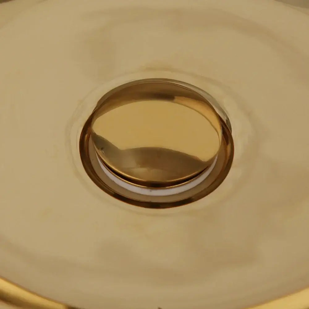 Luxury gold ceramic vessel sink and bath mixer set bathroom