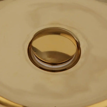 Luxury gold ceramic vessel sink and bath mixer set bathroom