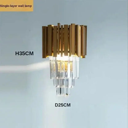 Luxury gold crystal art led ceiling chandelier living room lamp