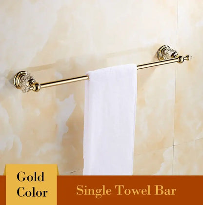 Luxury gold & crystal bathroom set hardware accessories
