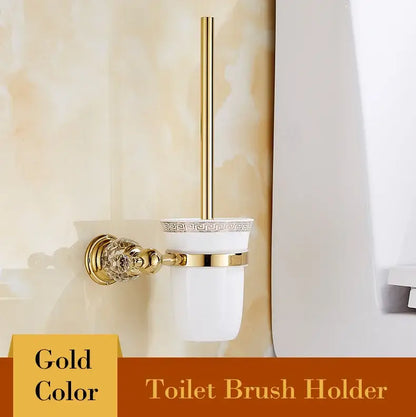 Luxury gold & crystal bathroom set hardware accessories