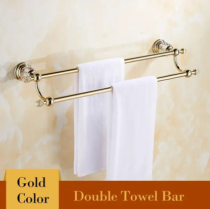 Luxury gold & crystal bathroom set hardware accessories