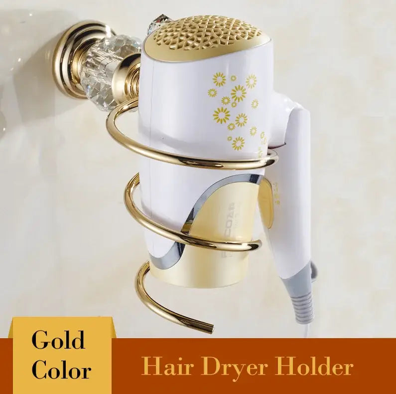 Luxury gold & crystal bathroom set hardware accessories