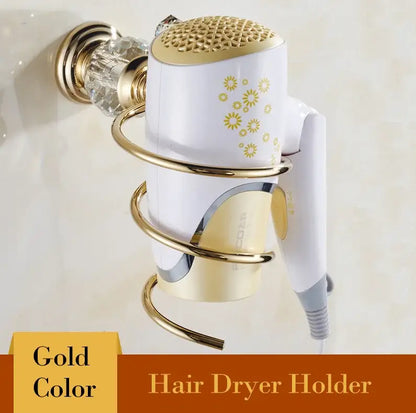 Luxury gold & crystal bathroom set hardware accessories