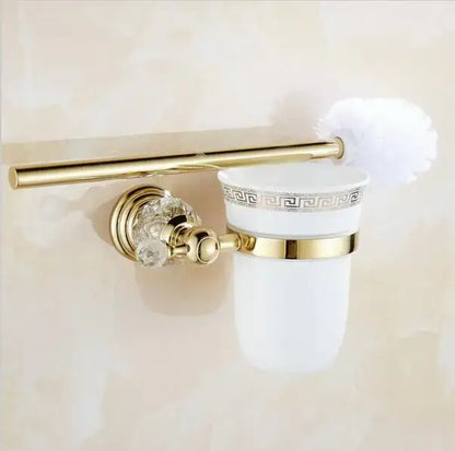 Luxury gold & crystal bathroom set hardware accessories