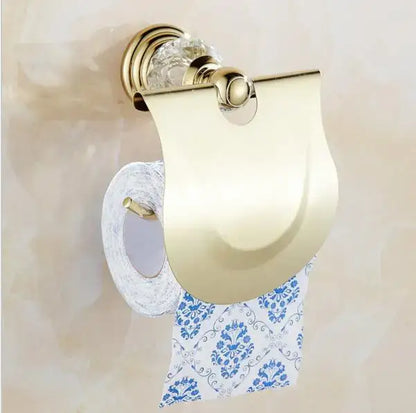 Luxury gold & crystal bathroom set hardware accessories