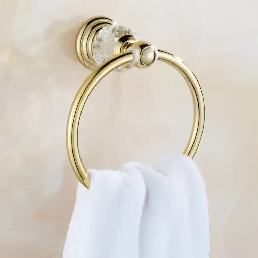 Luxury gold & crystal bathroom set hardware accessories