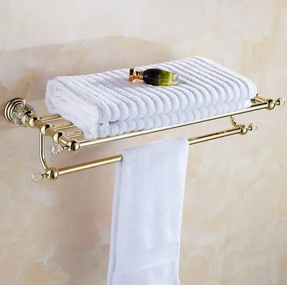 Luxury gold & crystal bathroom set hardware accessories
