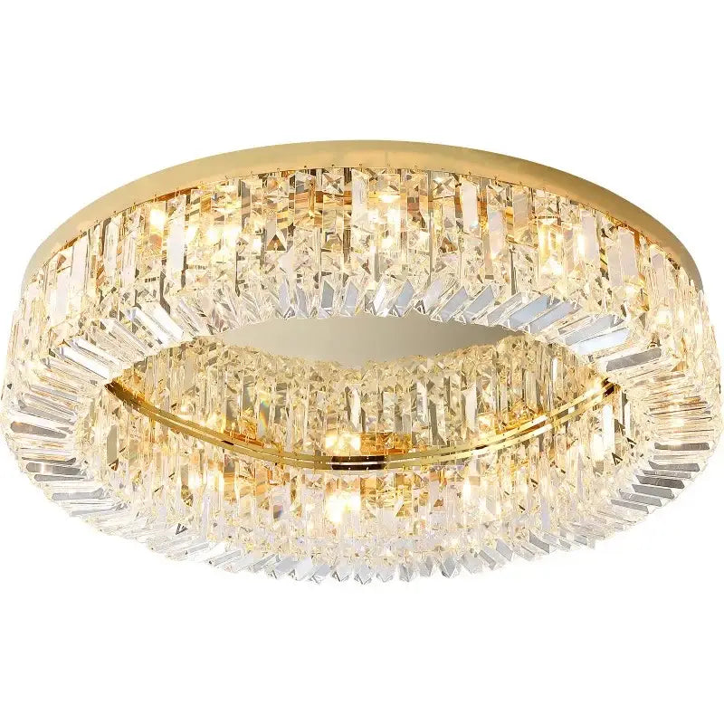 Luxury gold crystal ceiling chandelier dining room pendant light