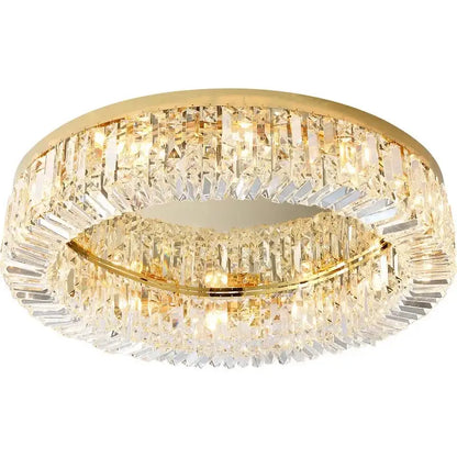 Luxury gold crystal ceiling chandelier dining room pendant light