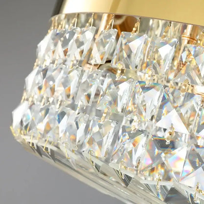Luxury gold crystal ceiling chandelier dining room pendant light