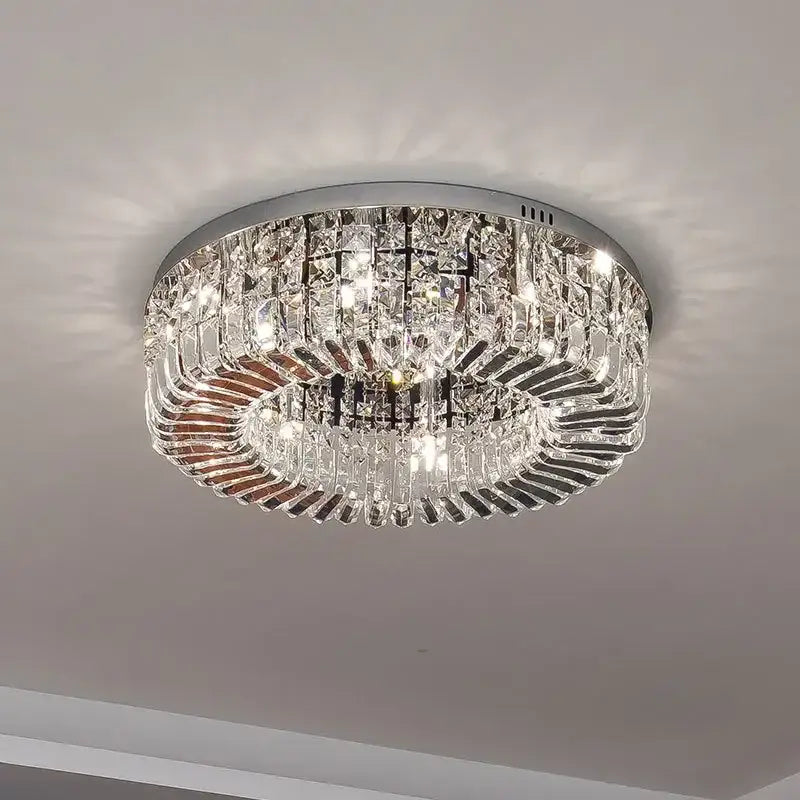 Luxury gold crystal ceiling chandelier dining room pendant light