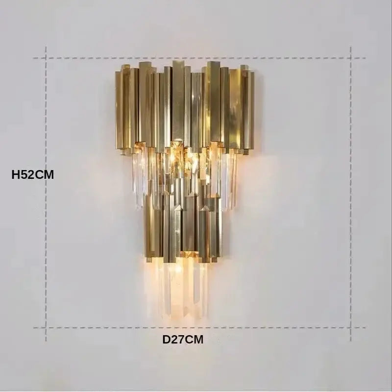 Luxury gold crystal ceiling chandelier living room artistic light