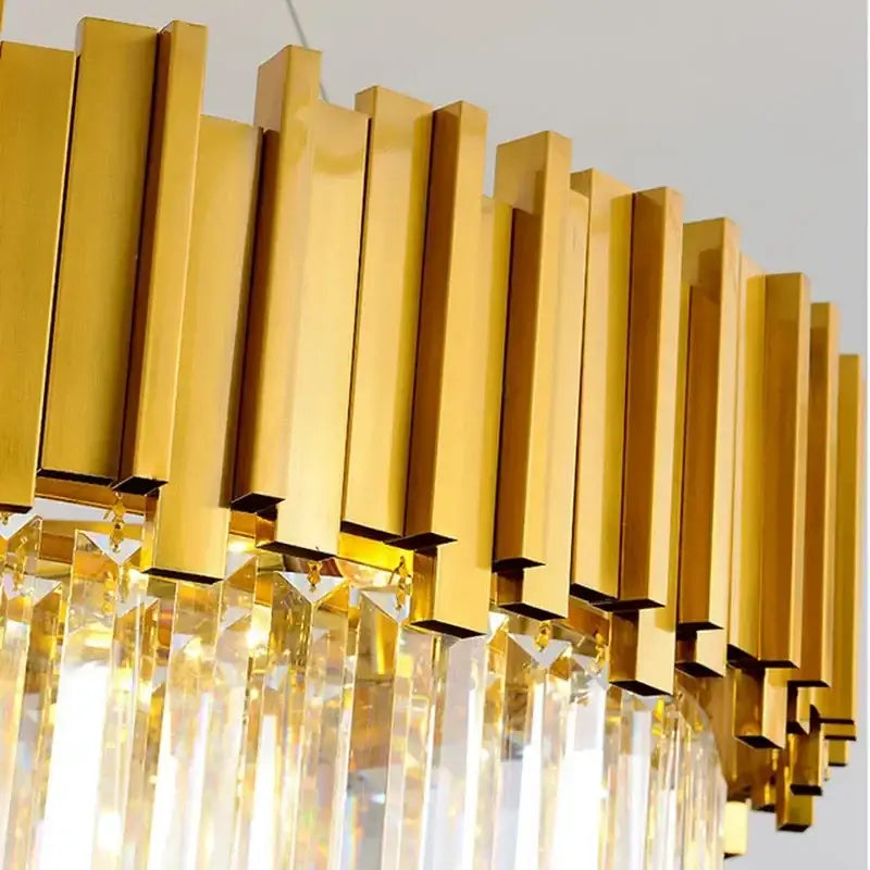 Luxury gold crystal ceiling chandelier living room artistic light