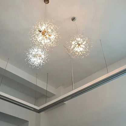Luxury gold crystal dandelion chandelier living room light