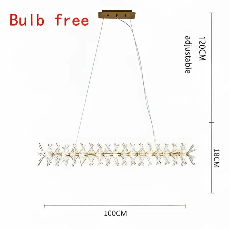 Luxury gold crystal flower chandelier living room led light