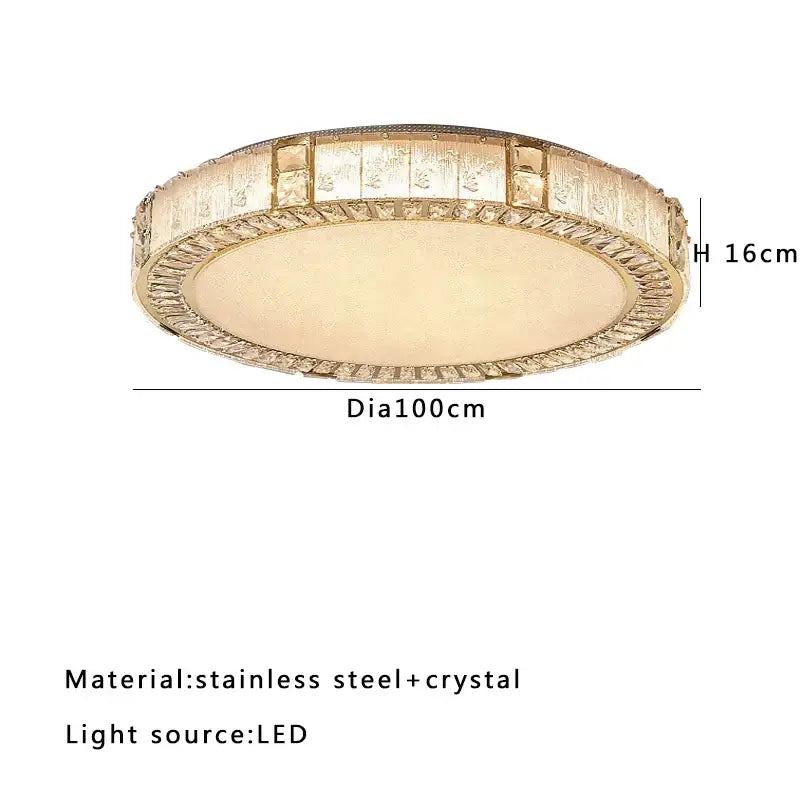 Luxury gold crystal glass luxury ceiling light living room chandelier