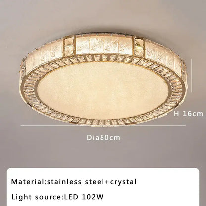 Luxury gold crystal glass luxury ceiling light living room chandelier
