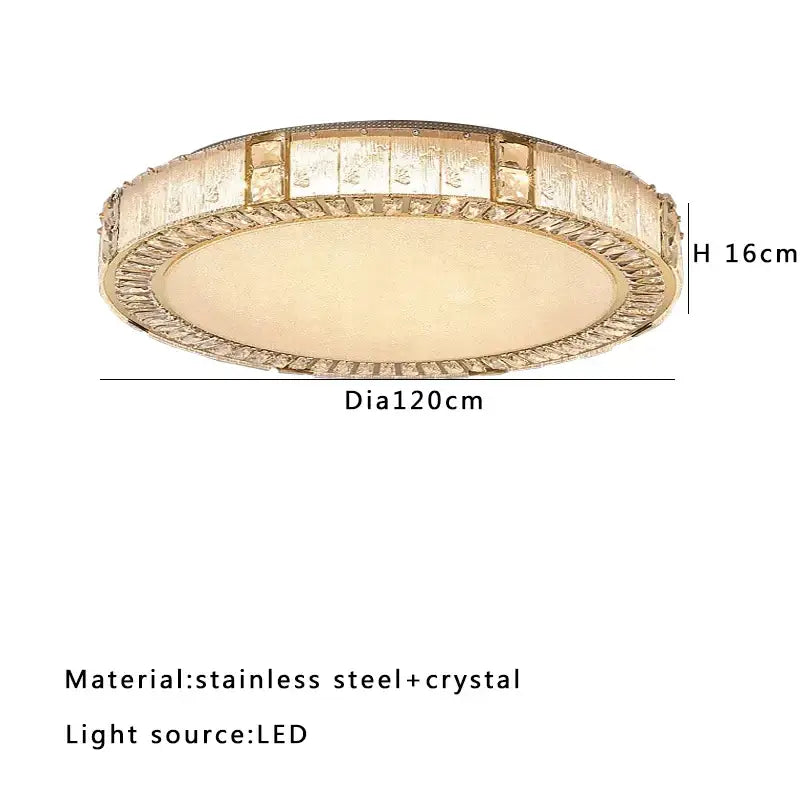 Luxury gold crystal glass luxury ceiling light living room chandelier
