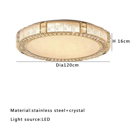 Luxury gold crystal glass luxury ceiling light living room chandelier