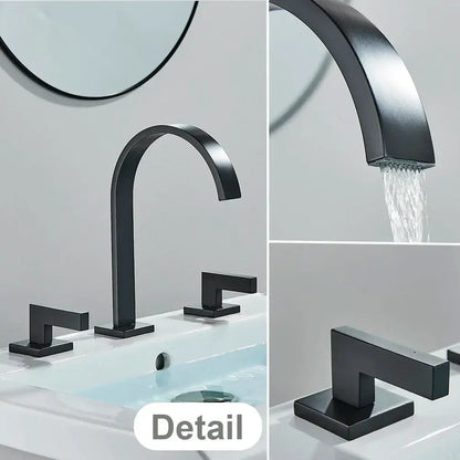 Luxury gold crystal handle basin faucet bathroom arched mixer