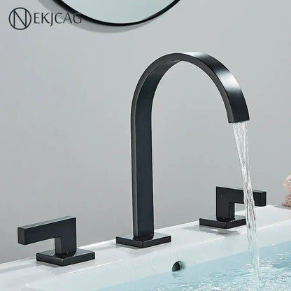 Luxury gold crystal handle basin faucet bathroom arched mixer