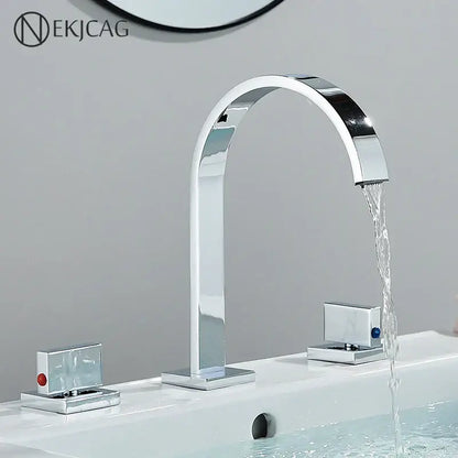 Luxury gold crystal handle basin faucet bathroom arched mixer