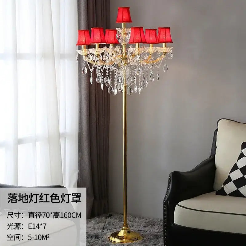Luxury gold crystal table light bedroom chandelier lamp