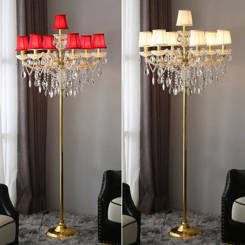 Luxury gold crystal table light bedroom chandelier lamp