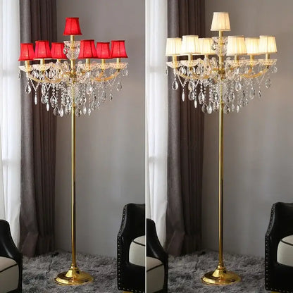 Luxury gold crystal table light bedroom chandelier lamp