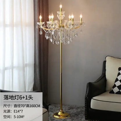 Luxury gold crystal table light bedroom chandelier lamp